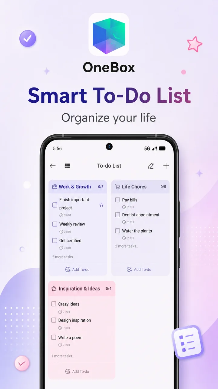 OneBox to-do list